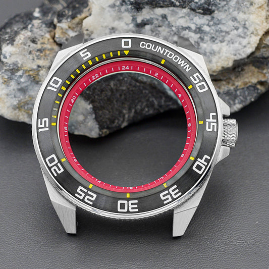 NEW Silver Red Samurai Case Set-3.0 Crown (Caseback Included)