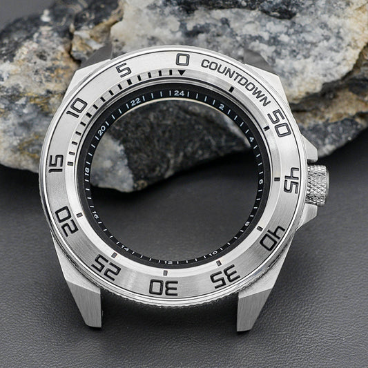 NEW Silver Black Samurai Case Set-3.0 Crown (Caseback Included)