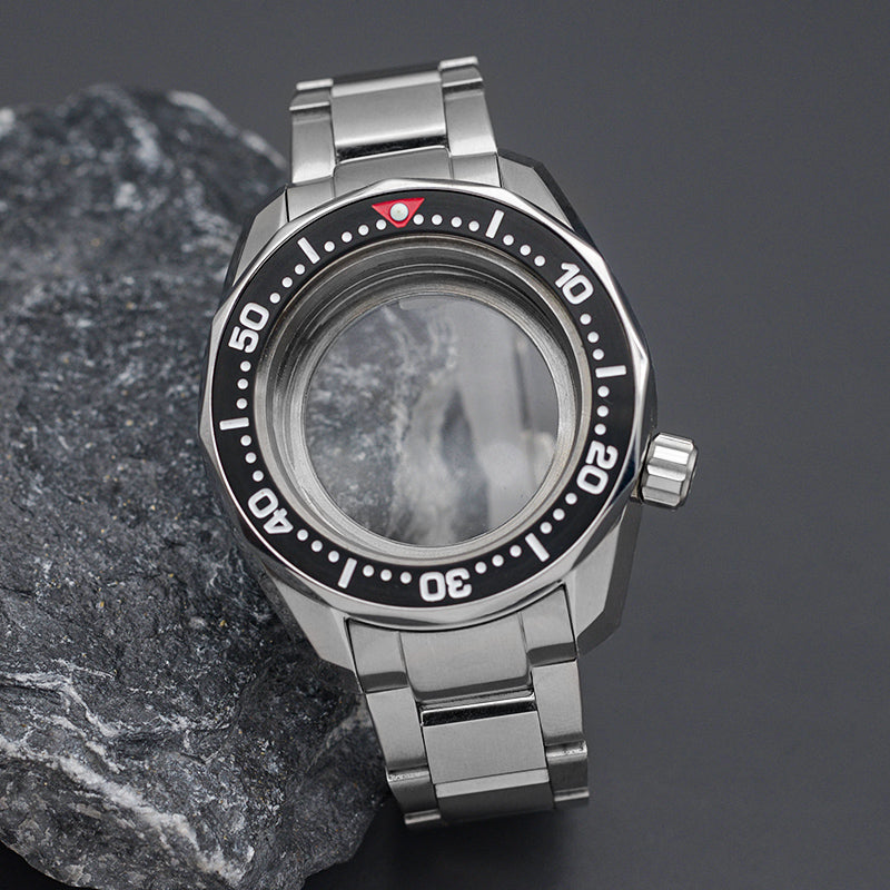 SPB185 SPB187 Silver Watch Case Set with Steel Bracelet