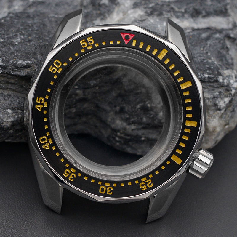 SPB185 SPB187 Silver Watch Case Set with Silver Bezel Insert