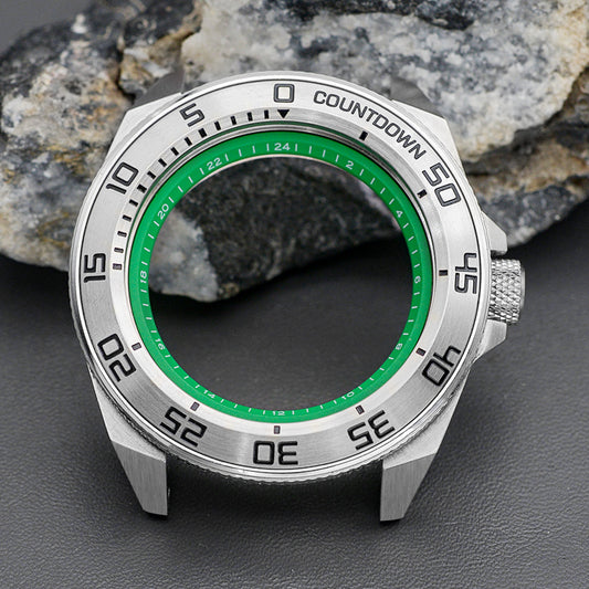 NEW Silver Green Samurai Case Set-3.0 Crown (Caseback Included)