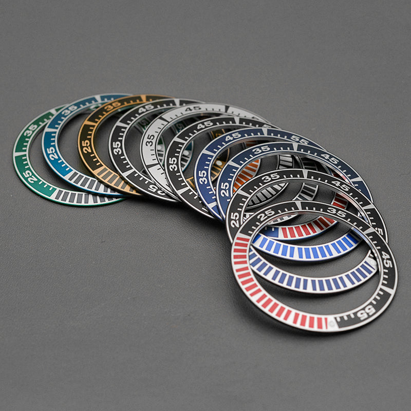 Samurai Black Orange Aluminium Bezel Insert