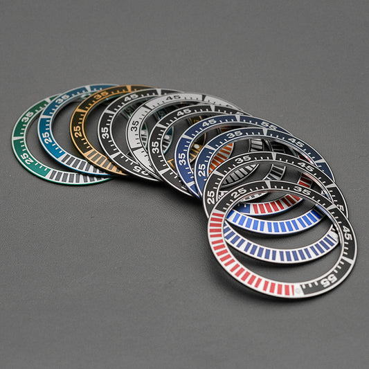 Samurai Black Orange Aluminium Bezel Insert