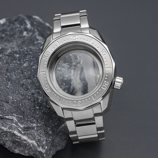 SPB185 SPB187 Silver Watch Case Set with Steel Bracelet