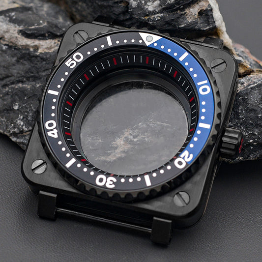 Black Blue Case with Slim Bezel Watch Case Set