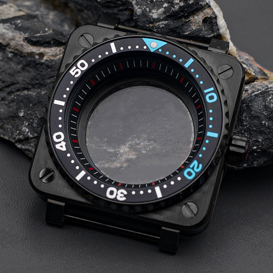 Black Brown Case with Slim Bezel Watch Case Set