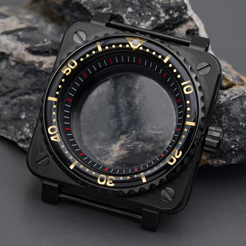 Black Blue Case with Slim Bezel Watch Case Set