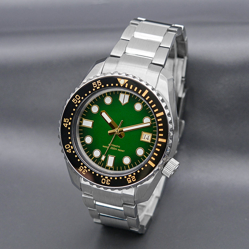 SPB185 SPB187 Silver Watch with Green Dial