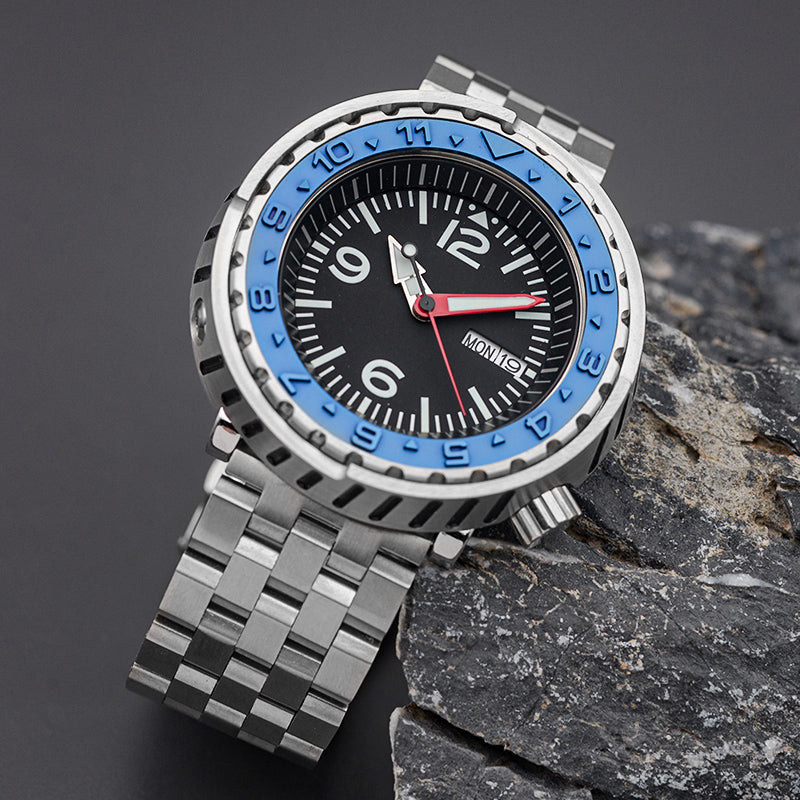 KARAJAN Mod Silver Tuna Men Watch with Ceramic Insert