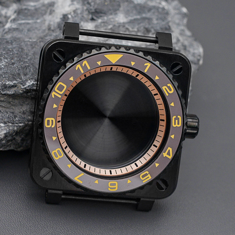 Black Navy Blue Case with Slim Bezel Watch Case Set