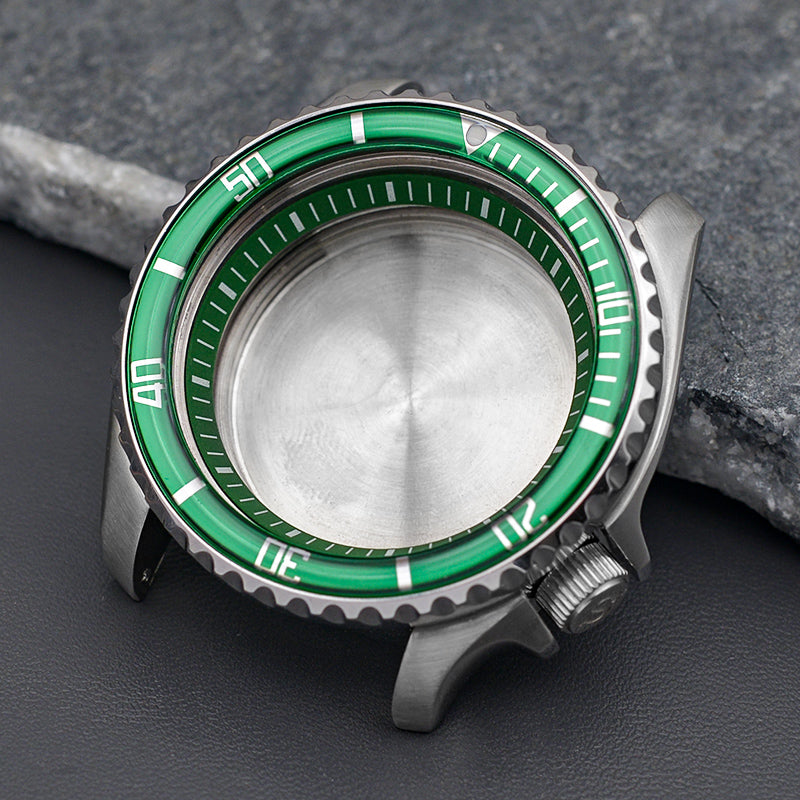 SKX007/SRPD Silver Black Red Wactch Case Set-3.8 Crown ( Caseback Included)