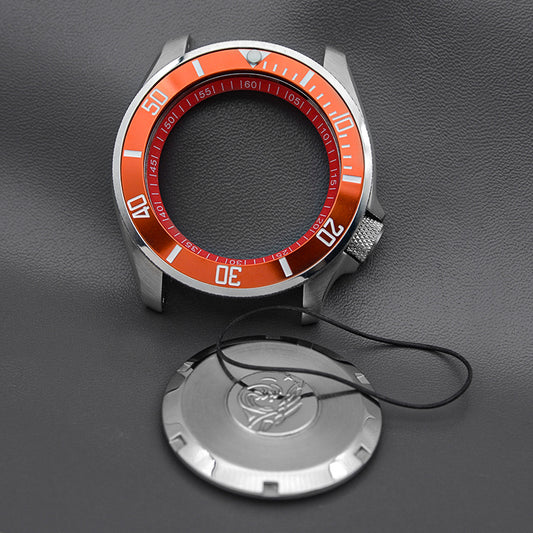 SKX007/SRPD Black Red Wactch Case Set-3.8 Crown ( Caseback Included)