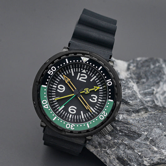 KARAJAN Mod Black Tuna Men Watch with Ceramic Insert