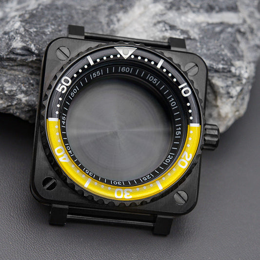 Black Blue Gold Case with Slim Bezel Watch Case Set