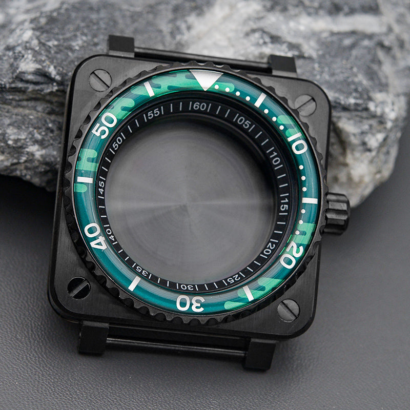 Black Blue Gold Case with Slim Bezel Watch Case Set