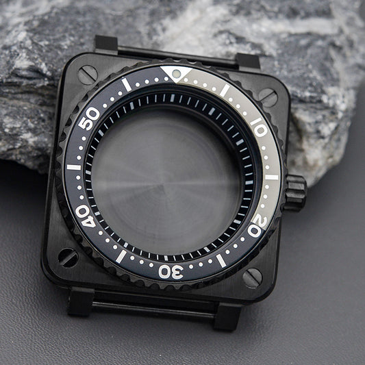 Black Orange Case with Slim Bezel Watch Case Set