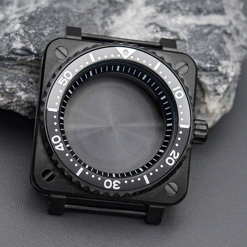 Black Orange Case with Slim Bezel Watch Case Set