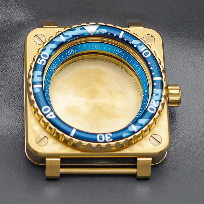 Gold Pink Case with Coin Edge Bezel Watch Case Set