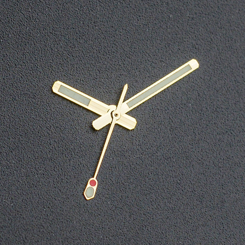 H7098 Gold Hands Set with Green Lume