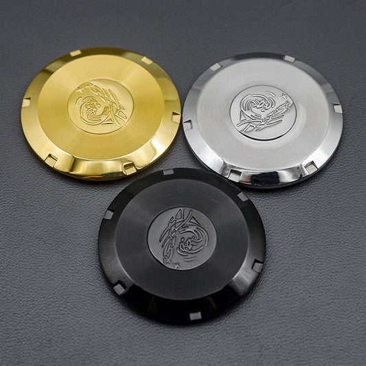 Can customize laser engraving Black Wave Sealed Watch Caseback