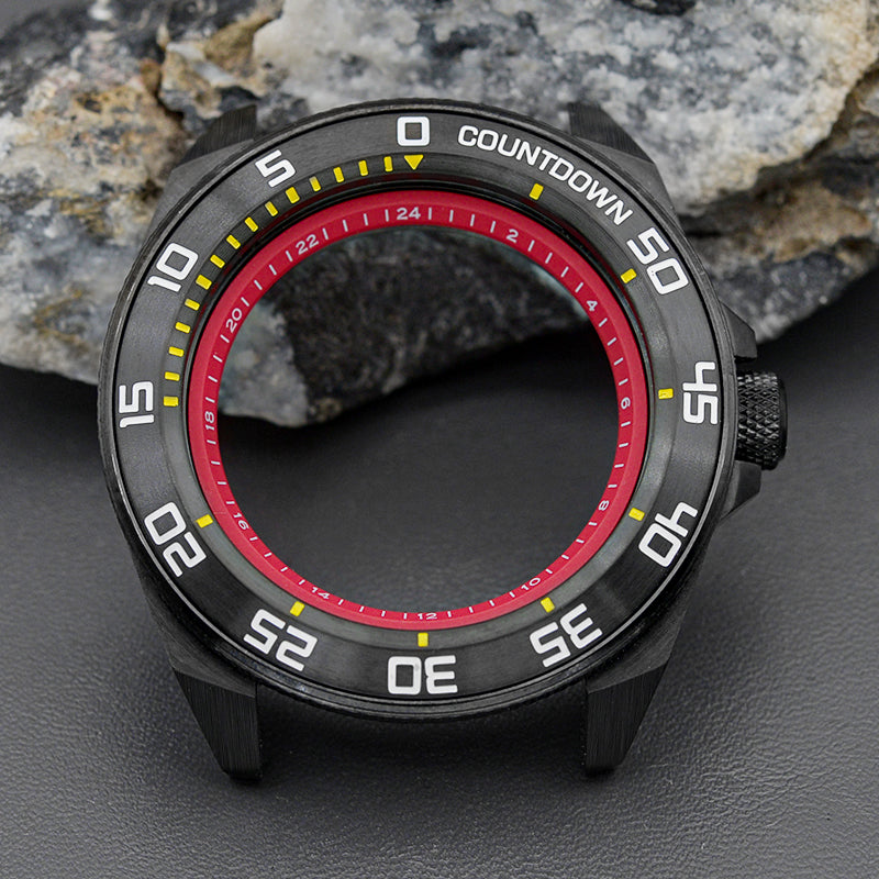 Silver Red Samurai Case Set-3.0 Crown (Caseback Included)