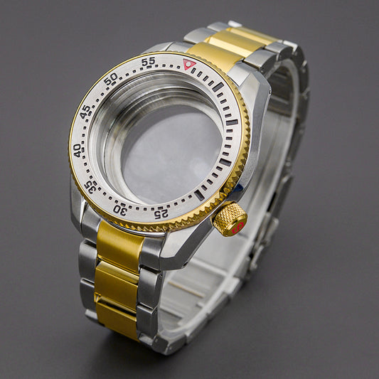 SPB185 SPB187 Silver Watch Case Set with Silver Gold Bracelet