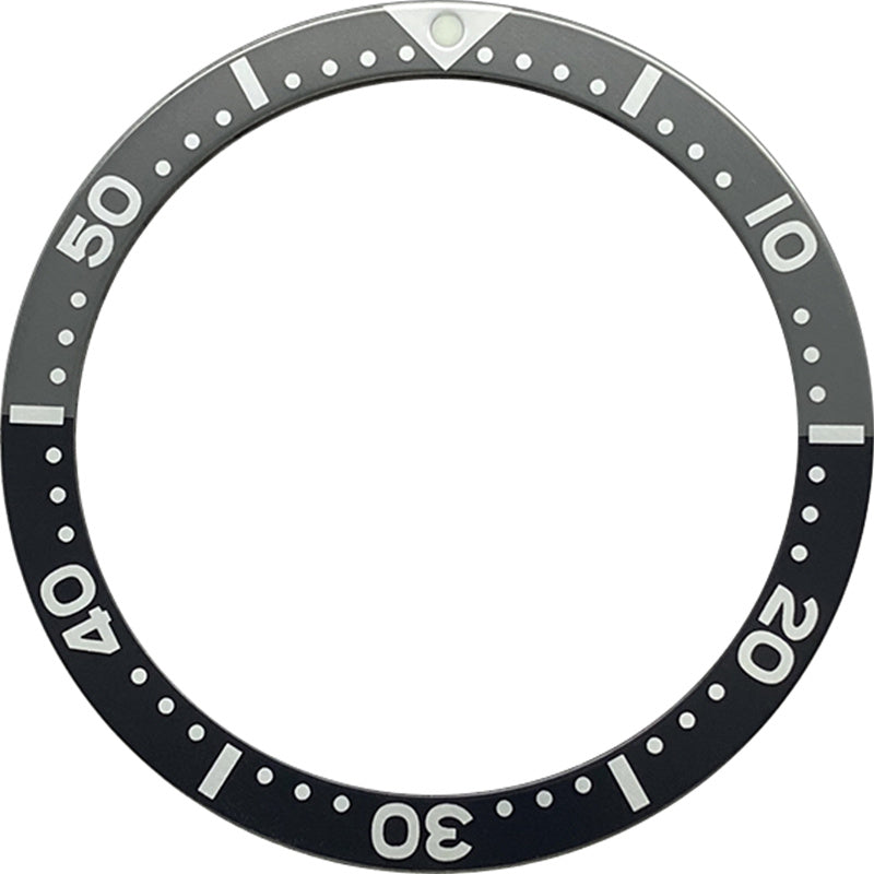 SKX007/SRPD Алюминиевая вставка 38*31,5 мм: черный/серый стиль SKX