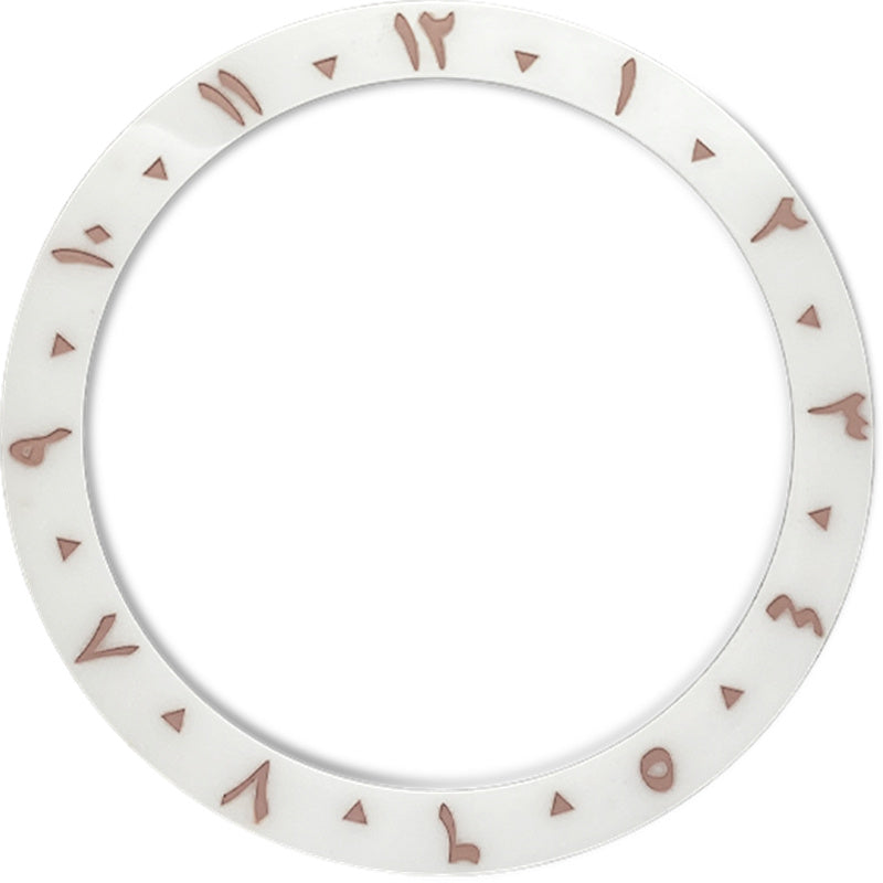 SKX007/SRPD 38*30.7mm Ceramic Bezel insert: White Arabic