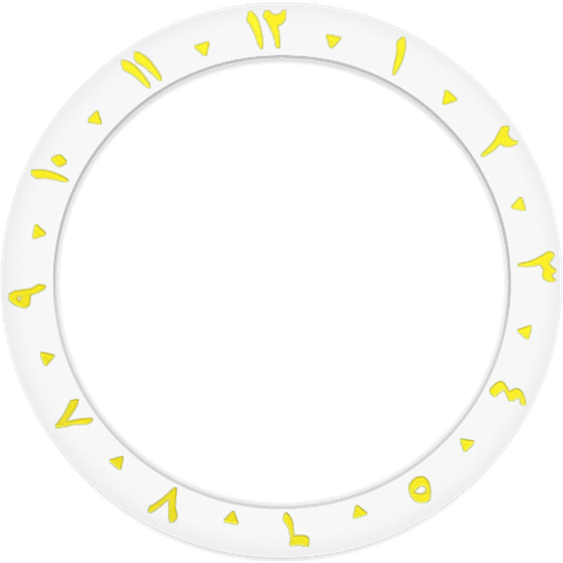 SKX007/SRPD 38*30.7mm Ceramic Bezel insert: White Arabic