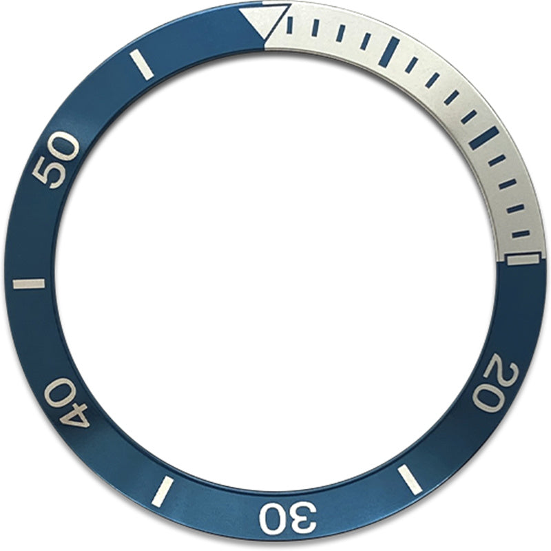 SKX007/SRPD 38*30.7mm Aluminium Bezel insert: Blue/Silver Superocean