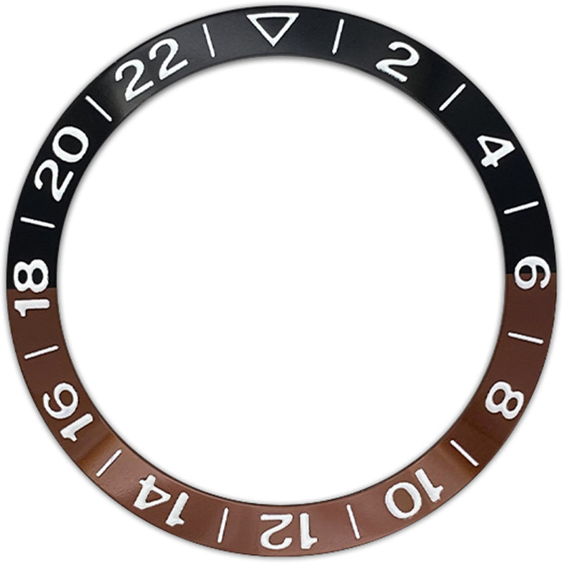 SKX007/SRPD 38*30.7mm Aluminium Bezel insert: Black/Brown GMT