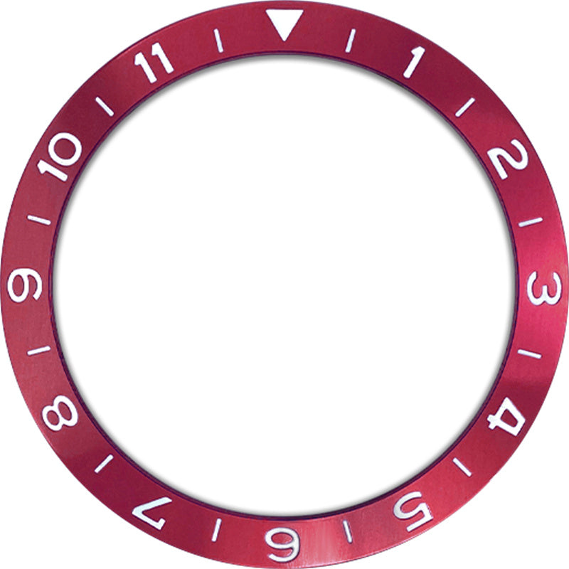 SKX007/SRPD 38*30.7mm Aluminium Bezel insert: Red Dual time