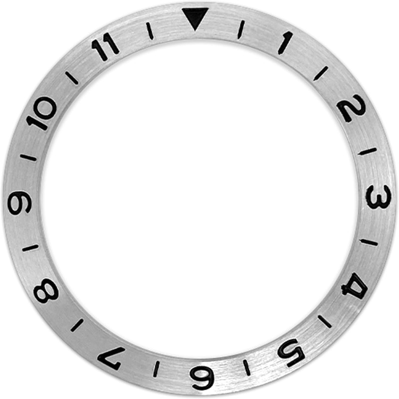 SKX007/SRPD 38*30.7mm Aluminium Bezel insert: Silver Dual time