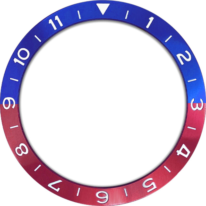 SKX007/SRPD 38*30.7mm Aluminium Bezel insert: Pepsin Dual time