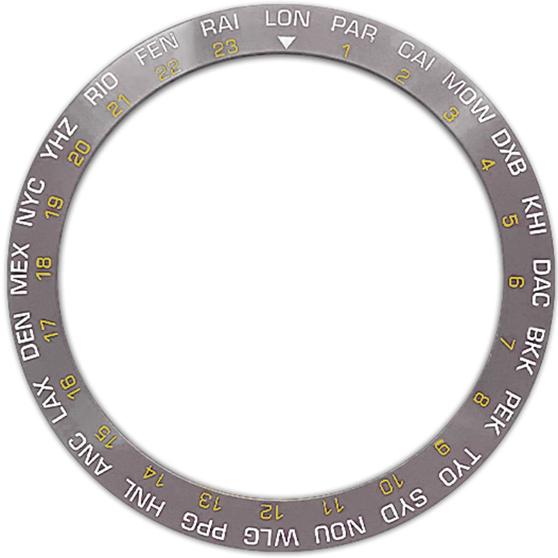 SKX007/SRPD 38*30.7mm Ceramic Bezel insert: Grey London GMT