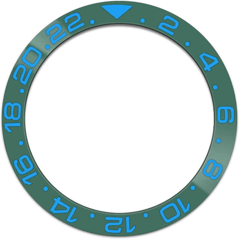 SKX007/SRPD 38*30.7mm Ceramic Bezel insert: Green GMT