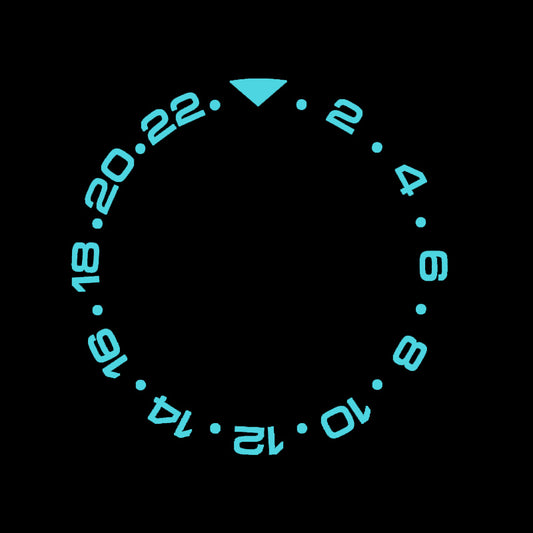 SKX007/SRPD 38*30.7mm Ceramic Bezel insert: Black GMT