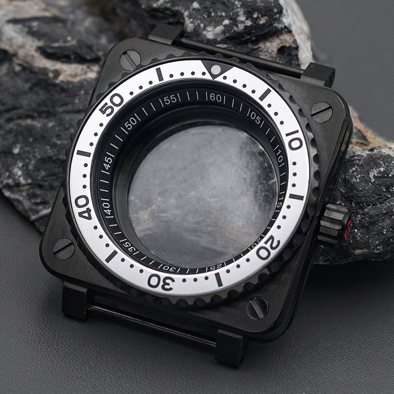 Black Square Case Mod Watch Case Set