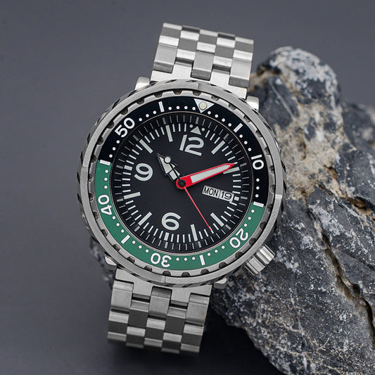 W1002 Black-Grey Automatic Dive Watch