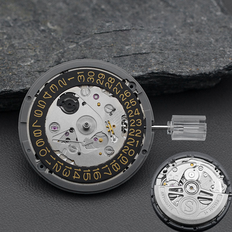 Modfied: Black Calender Custom S Rotor with Automatic Movement for NH35