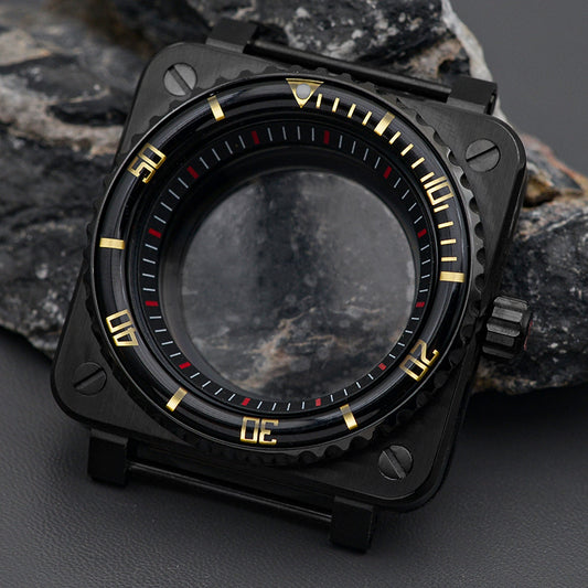 Black Square Case Mod Watch Case Set