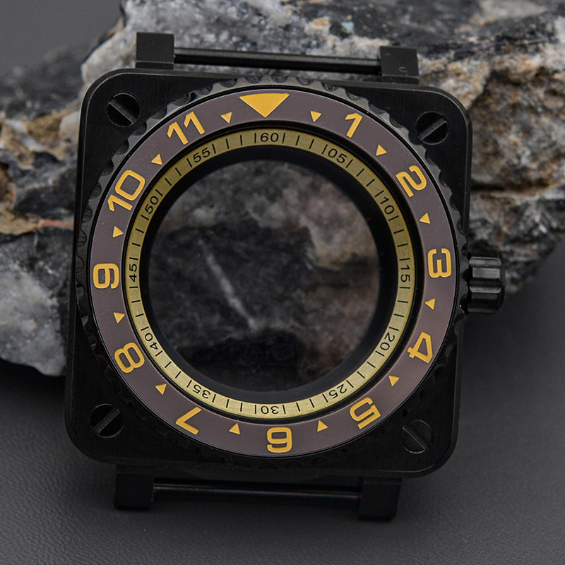 Black Square Case Mod Watch Case Set