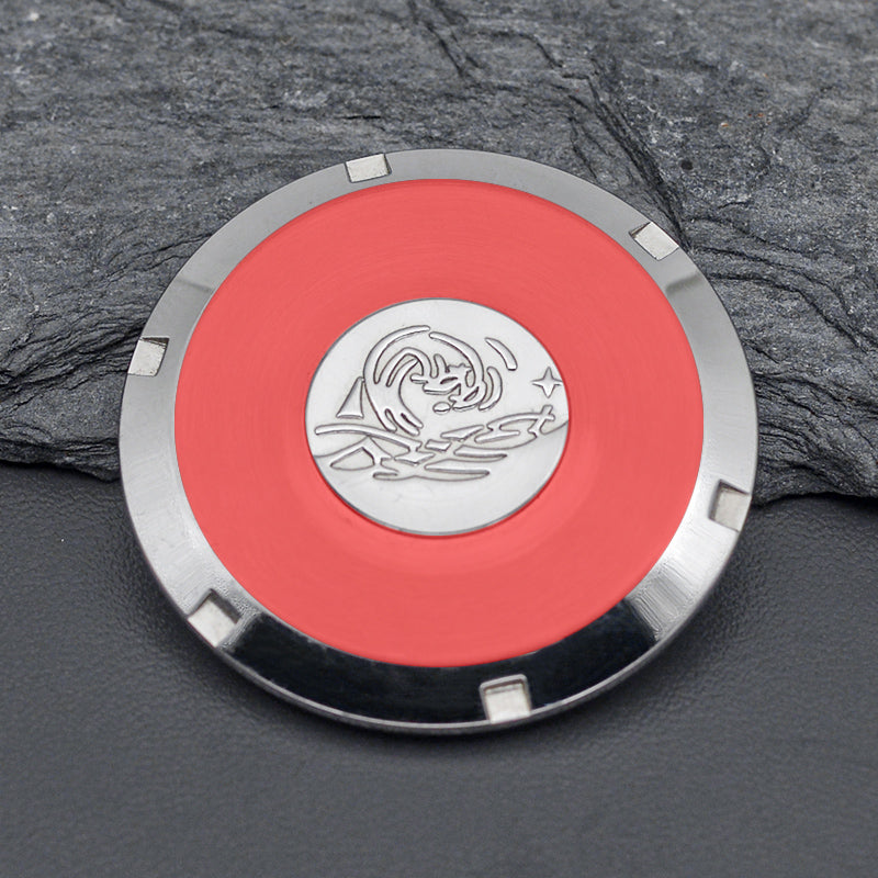 Can customize laser engraving Silver Wave Sealed Watch Caseback