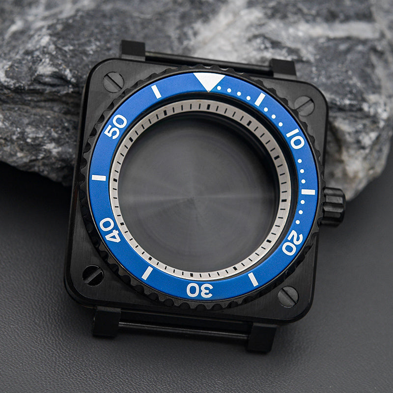 Black Blue Case with Slim Bezel Watch Case Set