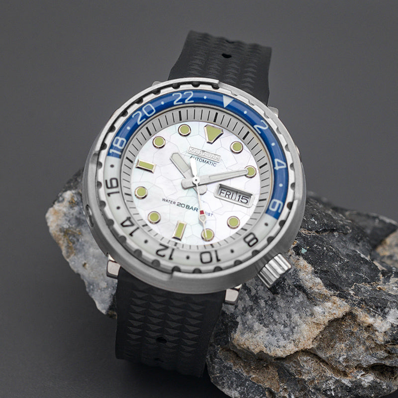 Silver Tuna Dive Watch with Shell Dial