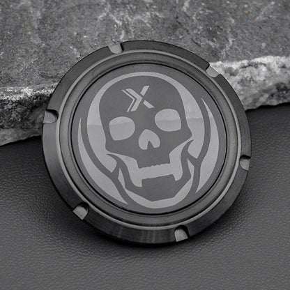 Transparent Black Skull Watch Caseback