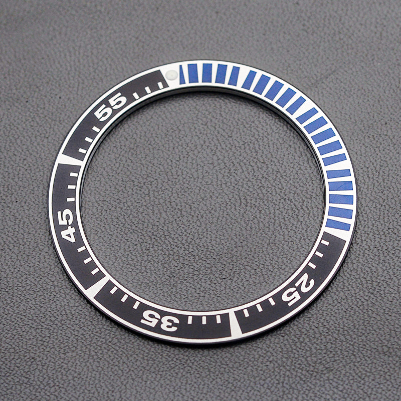 Samurai Black Blue Aluminium Bezel Insert