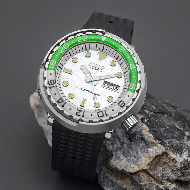 Silver Tuna Dive Watch with Shell Dial