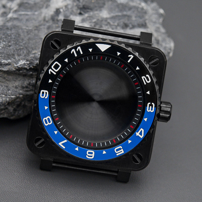 Black Blue Case with Slim Bezel Watch Case Set