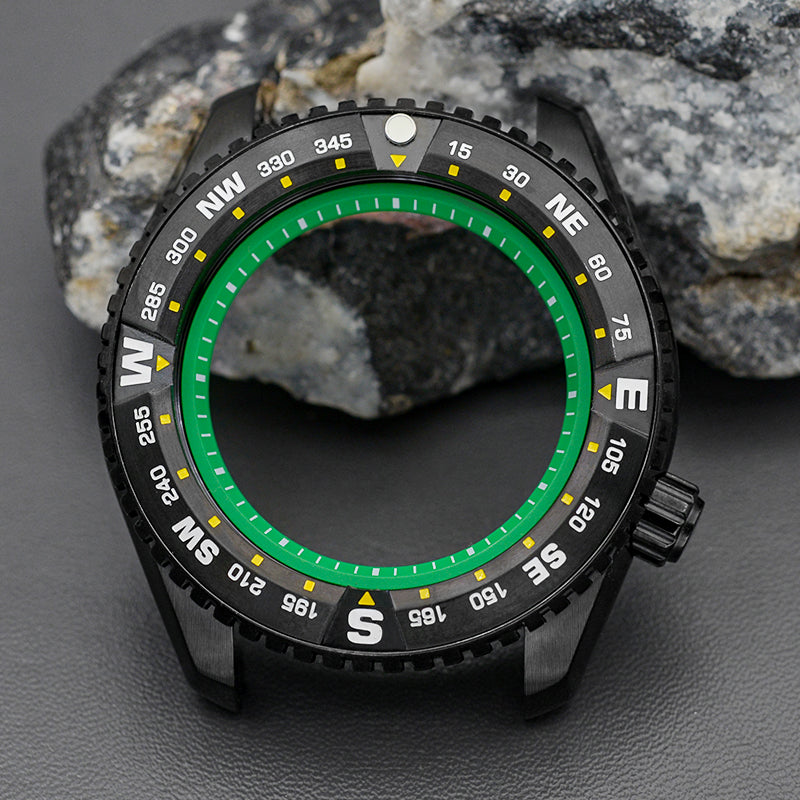 PROSPEX Black Watch Case Set with LX SNR025 Green Insert